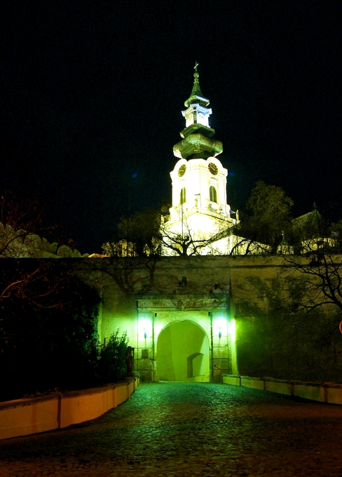 Nitriansky hrad v noci