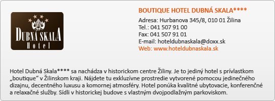 BOUTIQUE HOTEL DUBNÁ SKALA****